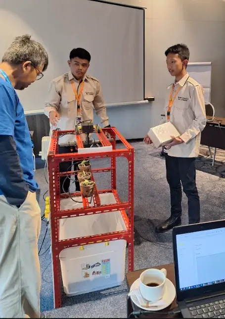 Smart Integrated Farming system being presented at an exhibition